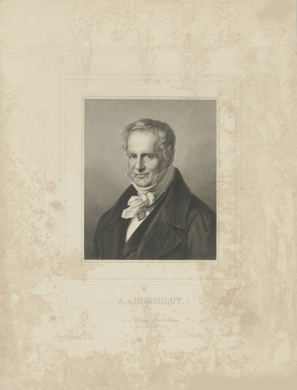 صورة ألكسندر فون هومبولت 1769-1859 ، ج. 1850. بواسطة Breitkopf وهارتل