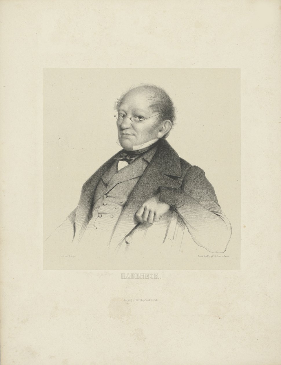 صورة الملحن فرانسوا أنطوان هابينيك 1781-1849 ، ج. 1840. بواسطة Breitkopf وهارتل