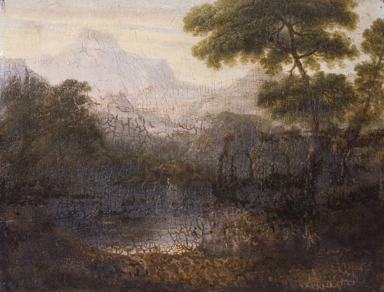 المناظر الطبيعية الجبلية ، ج .1788 بواسطة المدرسة البريطانية