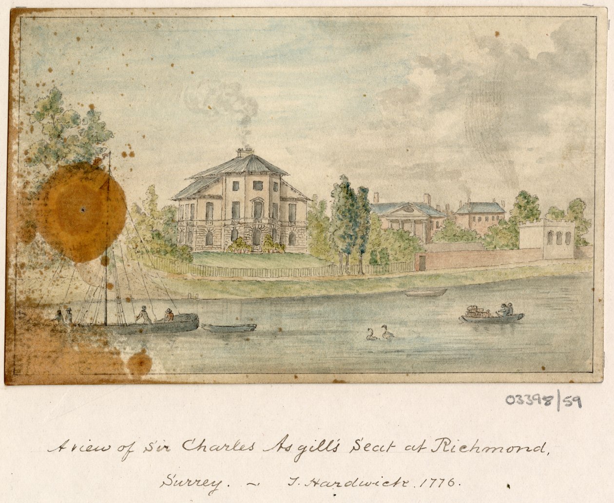 سلسلة من الرسومات التخطيطية والمناظر في بريطانيا العظمى والقارة وأمريكا 1772-1778 (ألوان مائية) بواسطة المدرسة البريطانية