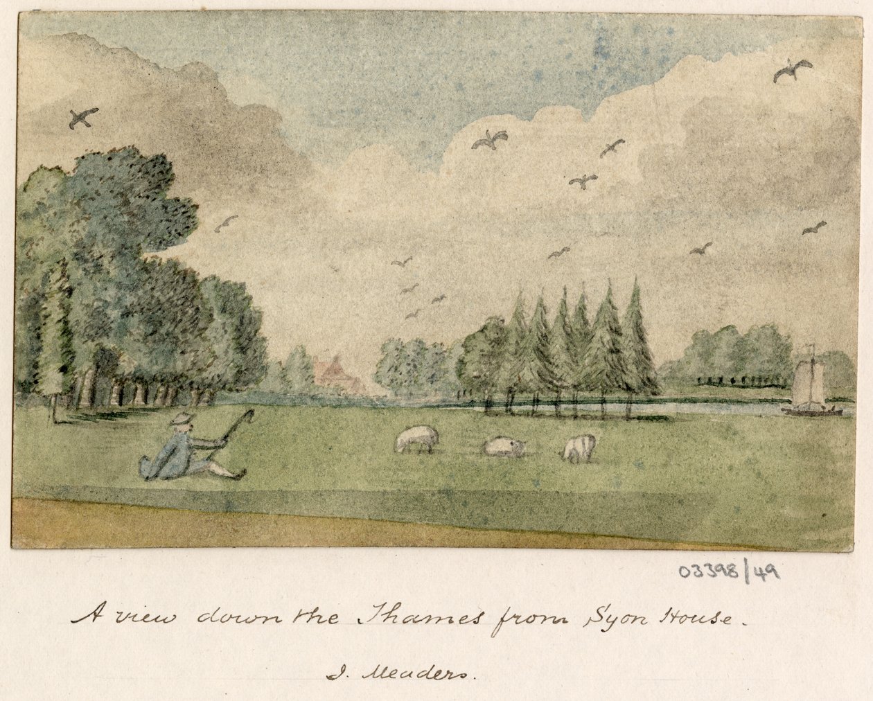 سلسلة من الرسومات التخطيطية والمناظر في بريطانيا العظمى والقارة وأمريكا 1772-1778 (ألوان مائية) بواسطة المدرسة البريطانية