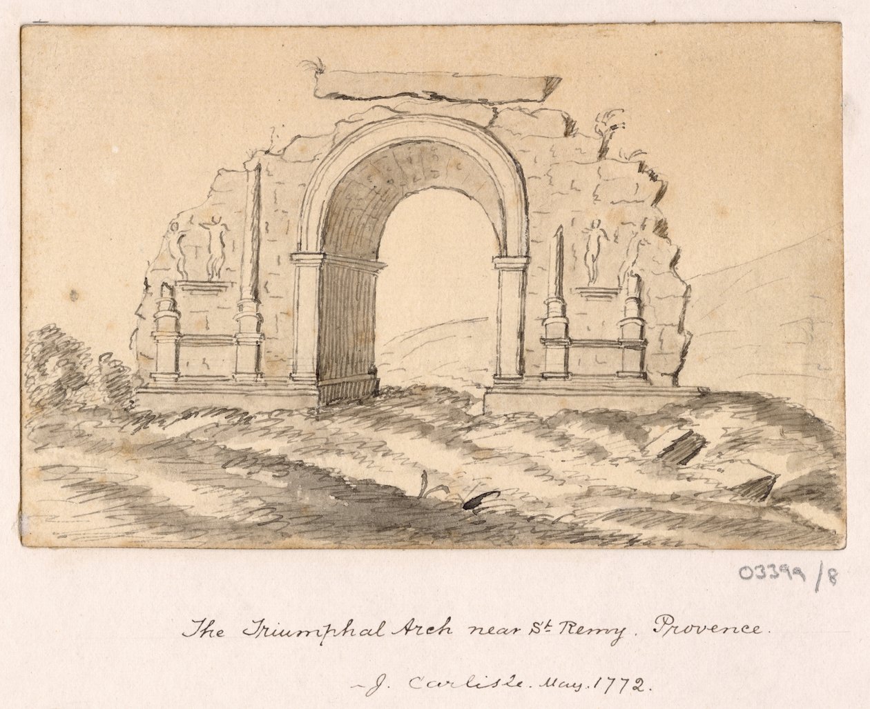 سلسلة من الرسوم التخطيطية والمناظر في بريطانيا العظمى والقارة وأمريكا 1772-1778 (رسم تخطيطي) بواسطة المدرسة البريطانية