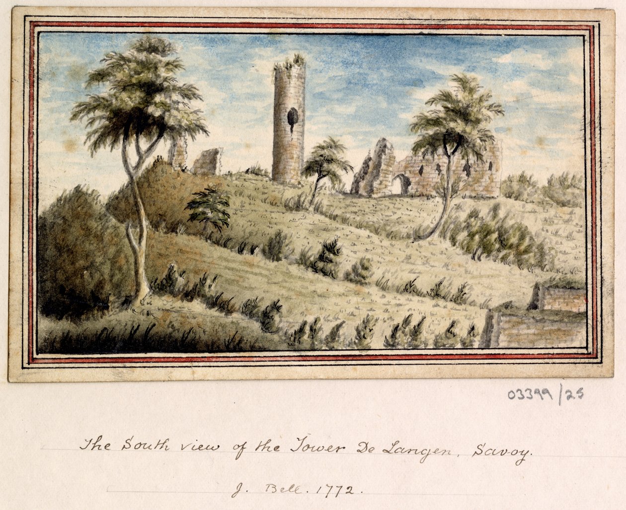 سلسلة من الرسومات التخطيطية والمناظر في بريطانيا العظمى والقارة وأمريكا 1772-1778 (ألوان مائية) بواسطة المدرسة البريطانية