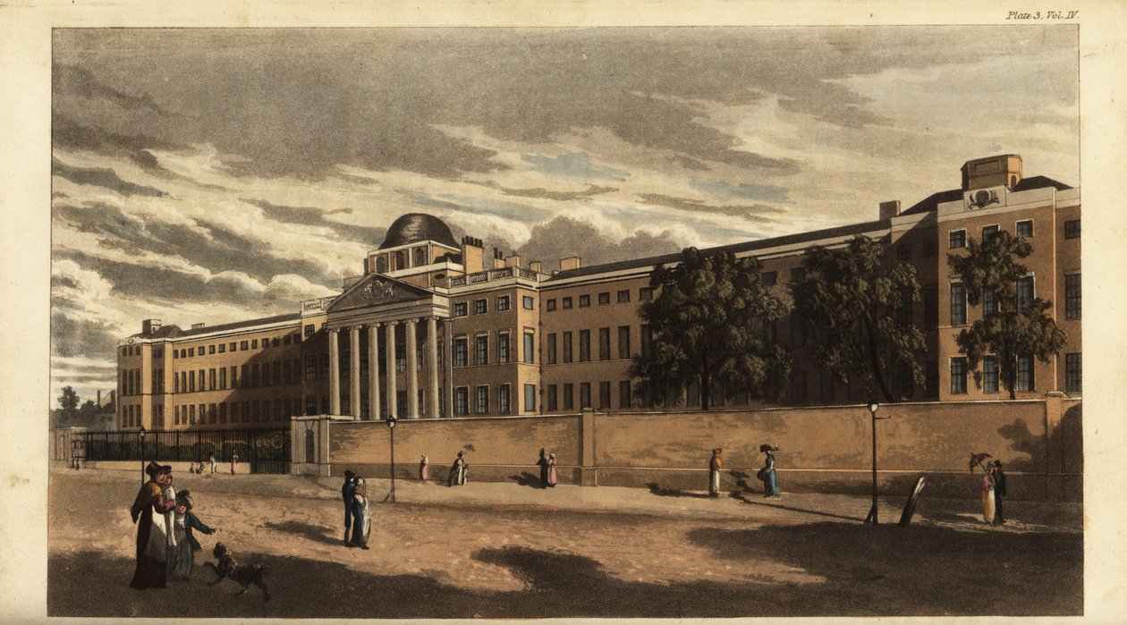 مستشفى بيثليم للأمراض النفسية أو بيدلام في عام 1816 بواسطة المدرسة البريطانية