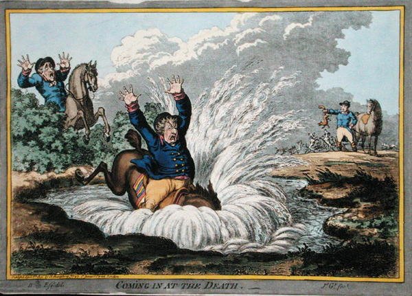القدوم إلى الموت ، محفور بواسطة جيمس جيلراي (1757-1815) نشرته هانا همفري في عام 1800 (نقش ملون يدويًا) بواسطة براونلو (بعد) الشمال