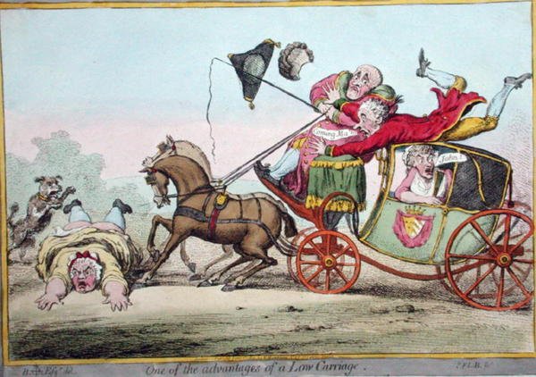 إحدى مزايا Low Carriage ، التي نشرتها هانا همفري عام 1801 (نقش ملون يدويًا) بواسطة براونلو (بعد) الشمال
