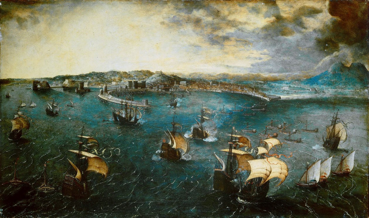منظر لخليج نابولي ، حوالي 1550-1565. بواسطة بروجل