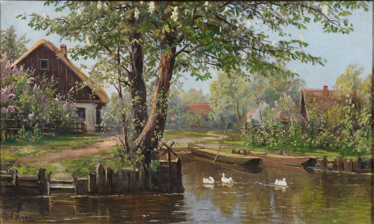 الربيع في Spreewald Lehde بالقرب من Lubbenau بواسطة برونو موراس