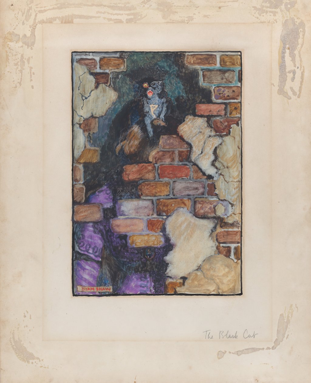 القطة السوداء ، لـ "حكايات الغموض المختارة" لإدغار آلان بو ، 1909 ، 1909. بواسطة جون بيام ليستون شو