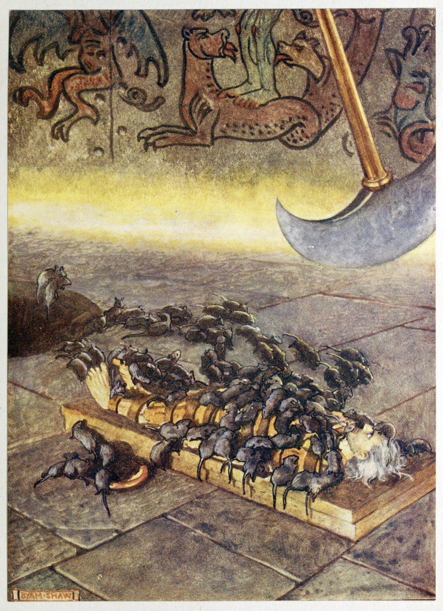 "لقد احتشدوا علي في أكوام متراكمة من أي وقت مضى." ، من حكايات مختارة من الغموض ، حانة. 1909 (لون ليثو) بواسطة جون بيام ليستون شو