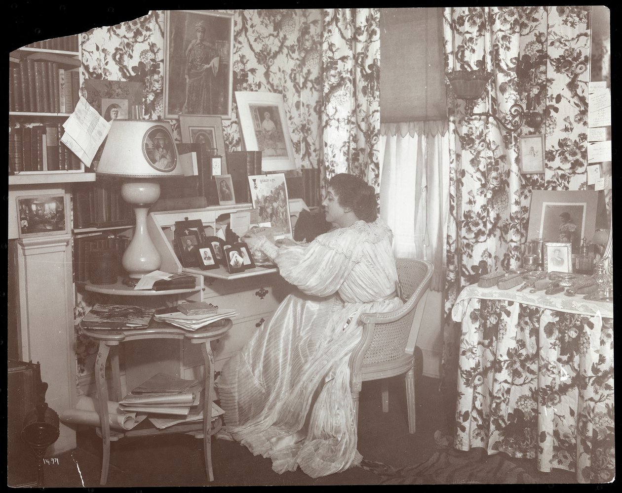 صورة إلسي دي وولف في مقر إقامتها ، 122 East 17th Street ، نيويورك ، 1895 أو 1896 (طباعة الجيلاتين الفضي) بواسطة شركة بايرون