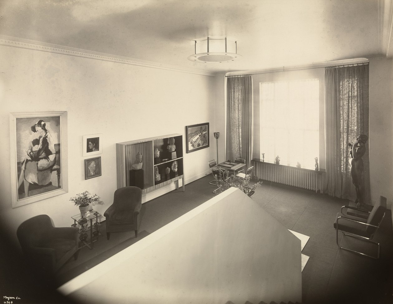 غرفة المعيشة في منزل السيد جون أ. دنبار ، 50 East 77th Street ، نيويورك ، 1931 (طباعة الجيلاتين الفضي) بواسطة شركة بايرون