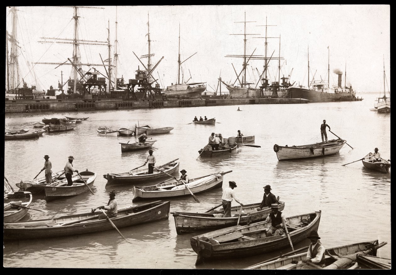 منظر للميناء في كولاو ، بيرو ، 1906 (طباعة الجيلاتين الفضي) بواسطة شركة بايرون