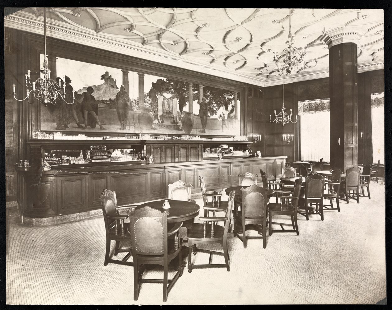 The Old King Cole Bar في فندق Knickerbocker ، 1906 (طباعة الجيلاتين الفضي) بواسطة شركة بايرون