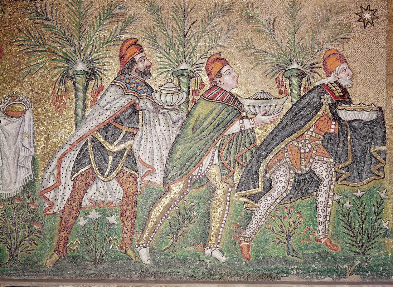 الملوك الثلاثة (فسيفساء) (انظر أيضًا 156997) بواسطة المدرسة البيزنطية