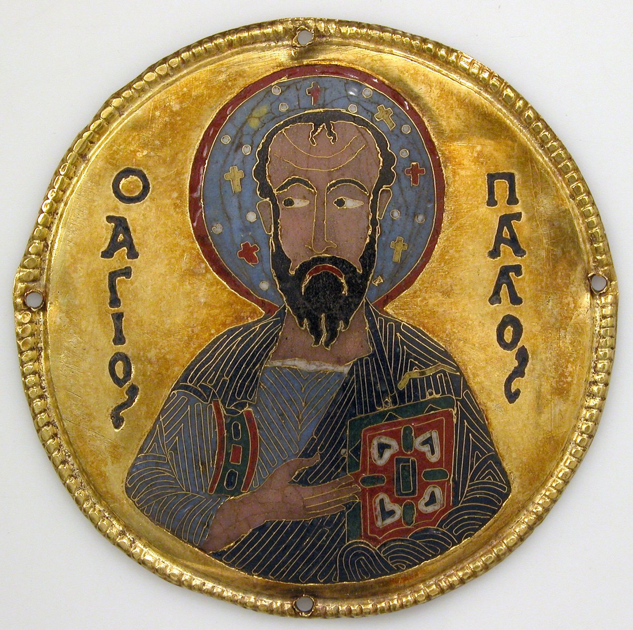 Medallion with Saint Paul from an Icon Frame, c.1100 (gold, silver, and enamel cloisonné) بواسطة البيزنطية