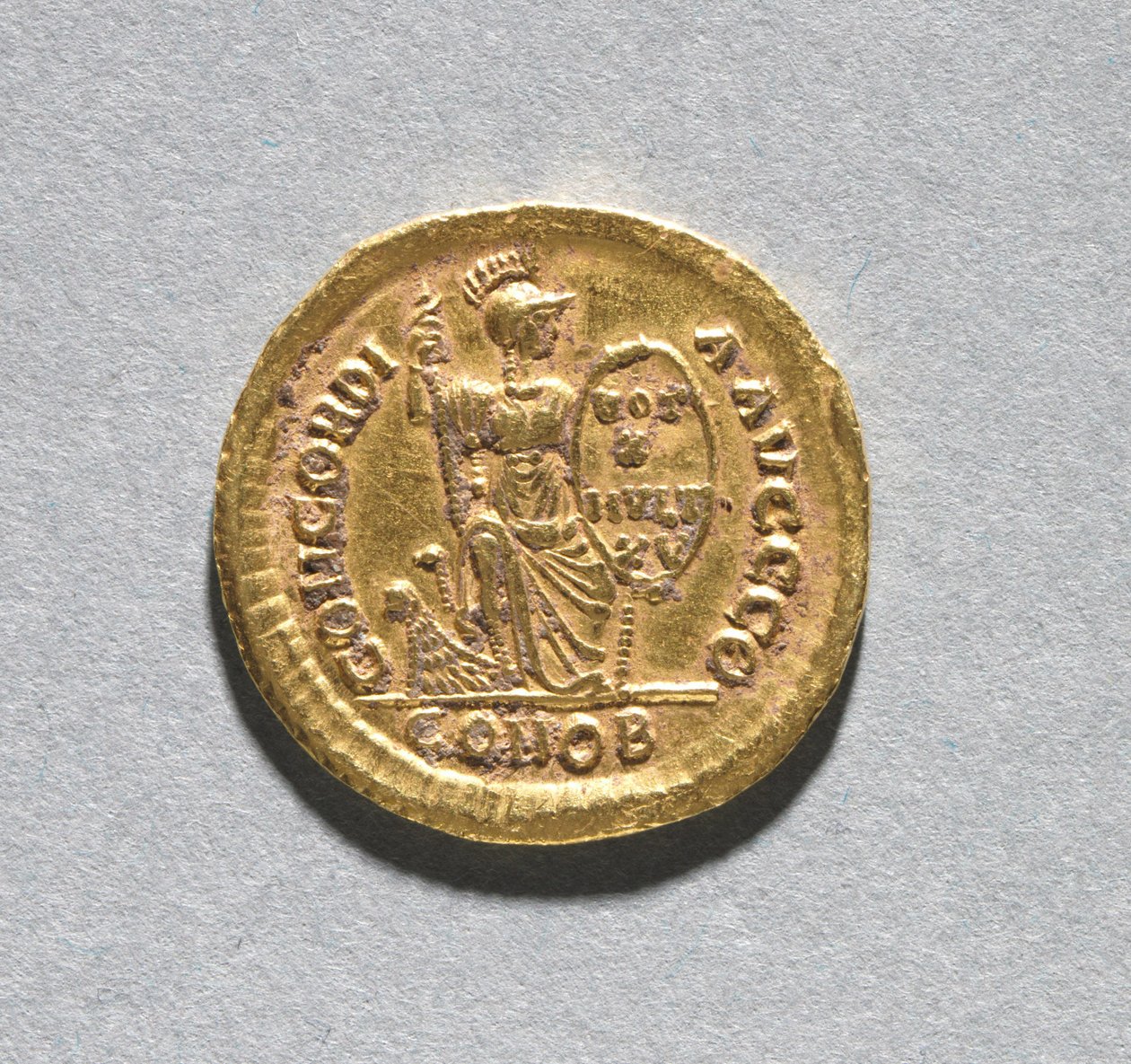 Solidus من ثيودوسيوس الأول العظيم بواسطة البيزنطية