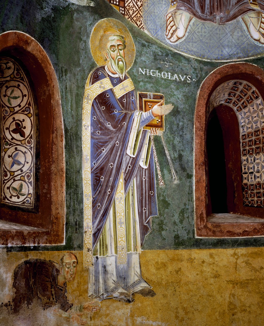St Nicola, detail (fresco) بواسطة البيزنطية