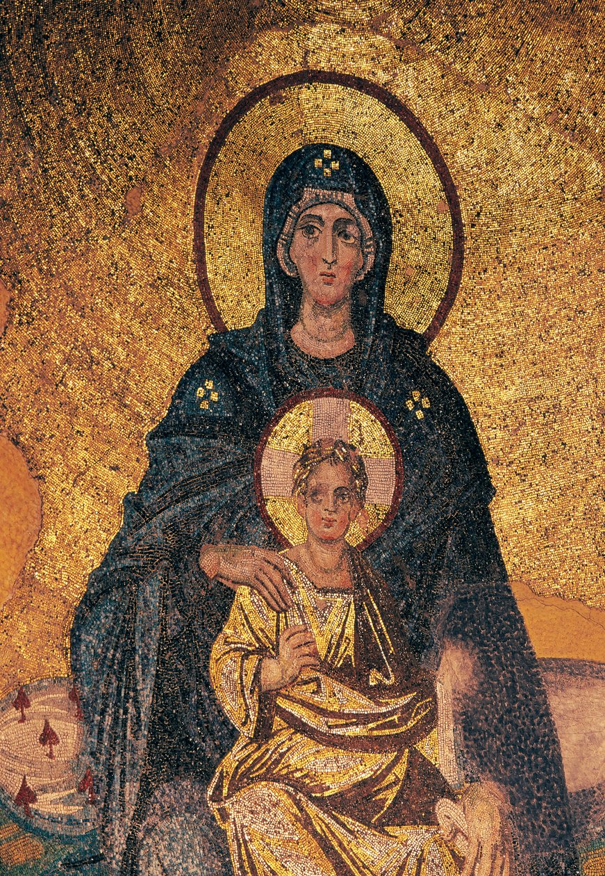 Virgin and Child enthroned (mosaic) بواسطة البيزنطية البيزنطية