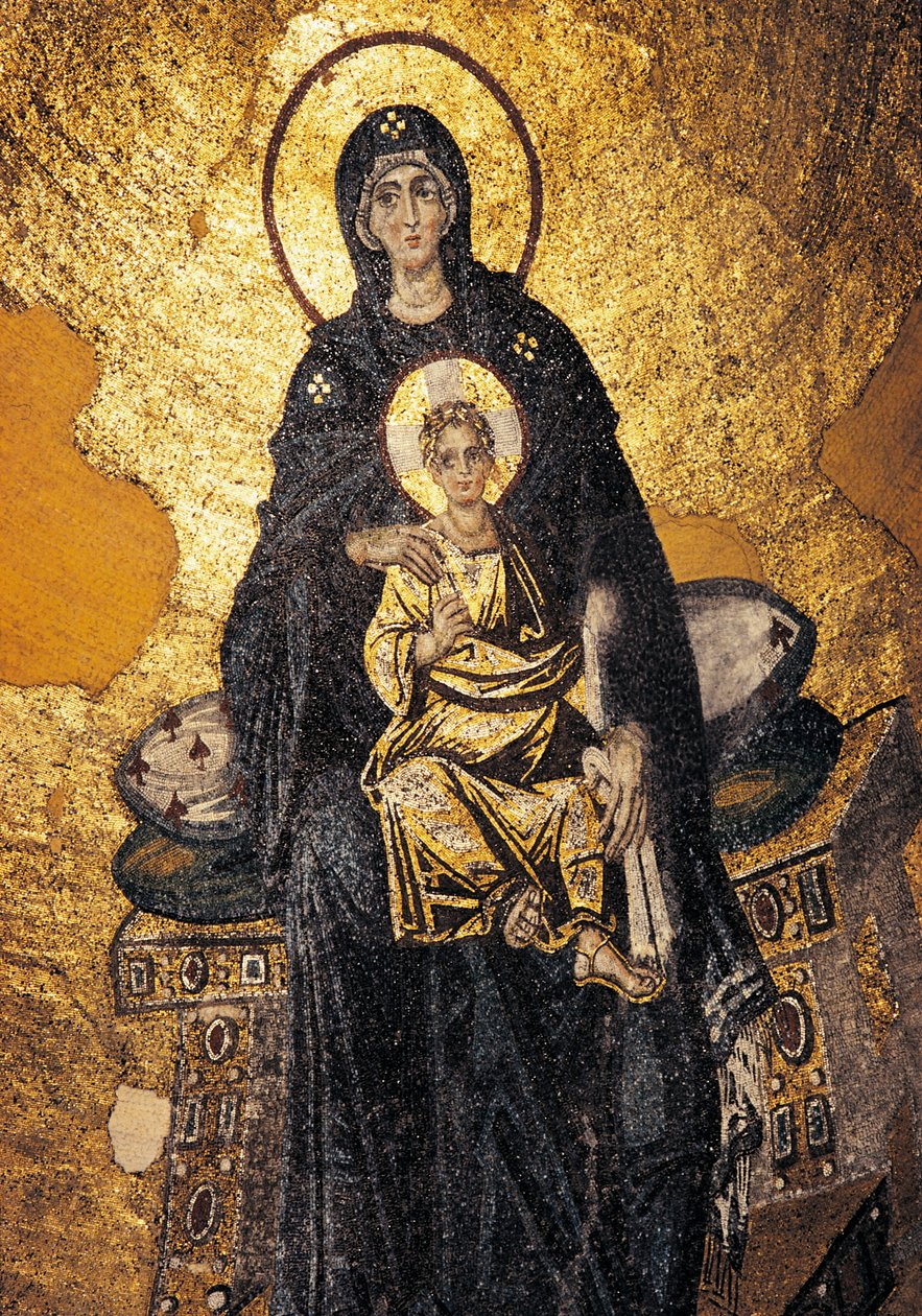 Virgin and Child enthroned (mosaic) بواسطة البيزنطية البيزنطية