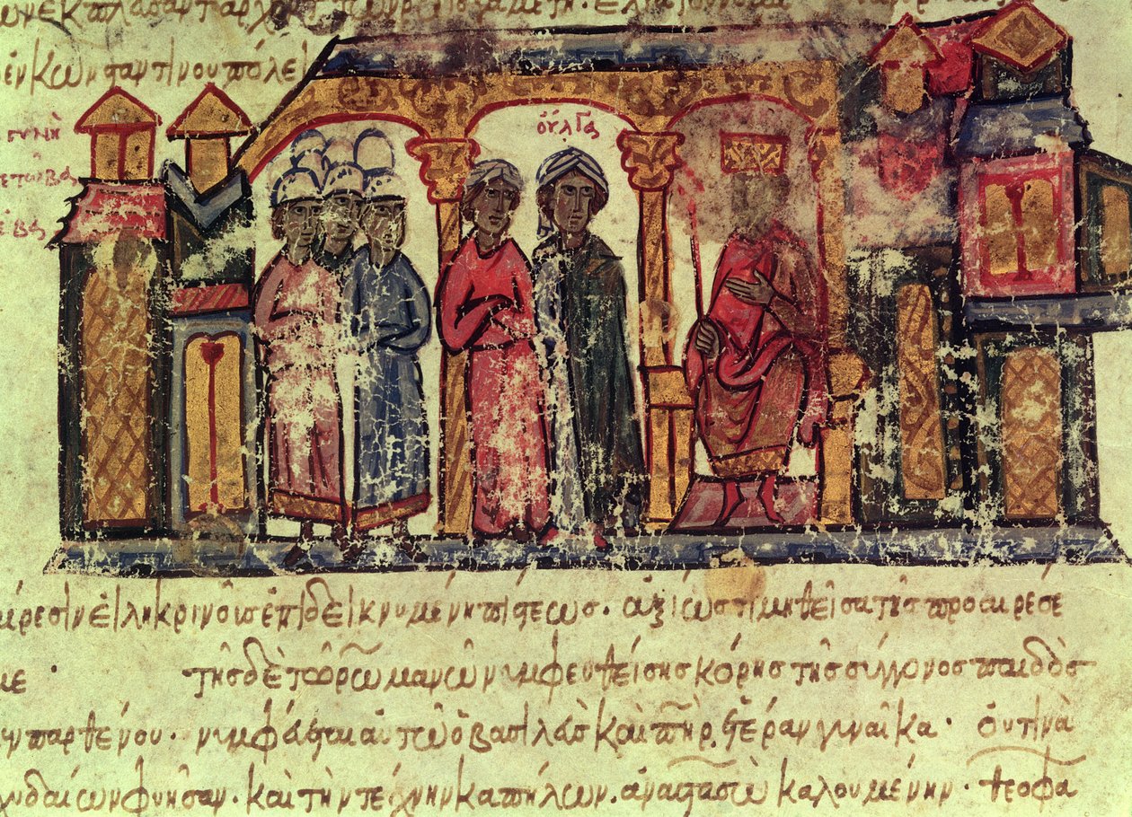 تحول أولغا (د 969) من مدريد Skylitzes بواسطة المدرسة البيزنطية