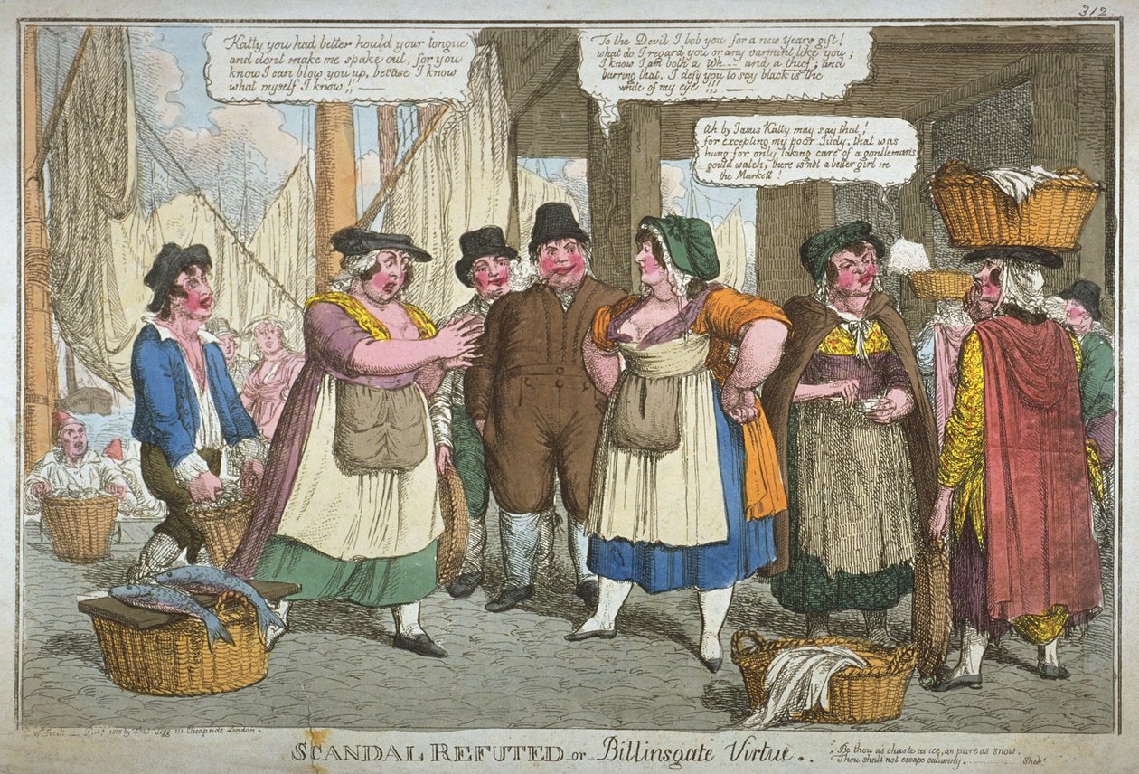 فضيحة دحض ، أو فضيلة بيلينجسجايت ، 1818 (حفر يدوي اللون) بواسطة وليامز
