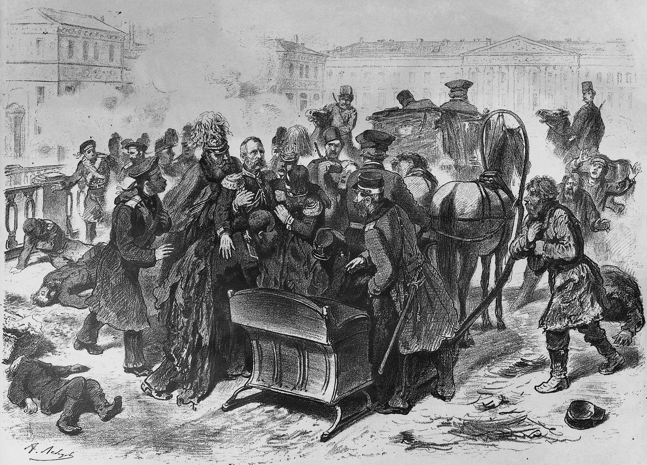Assassination of Czar Alexander II in St Petersburg, March 13 بواسطة جي بي وبراون جيه وروبوتام
