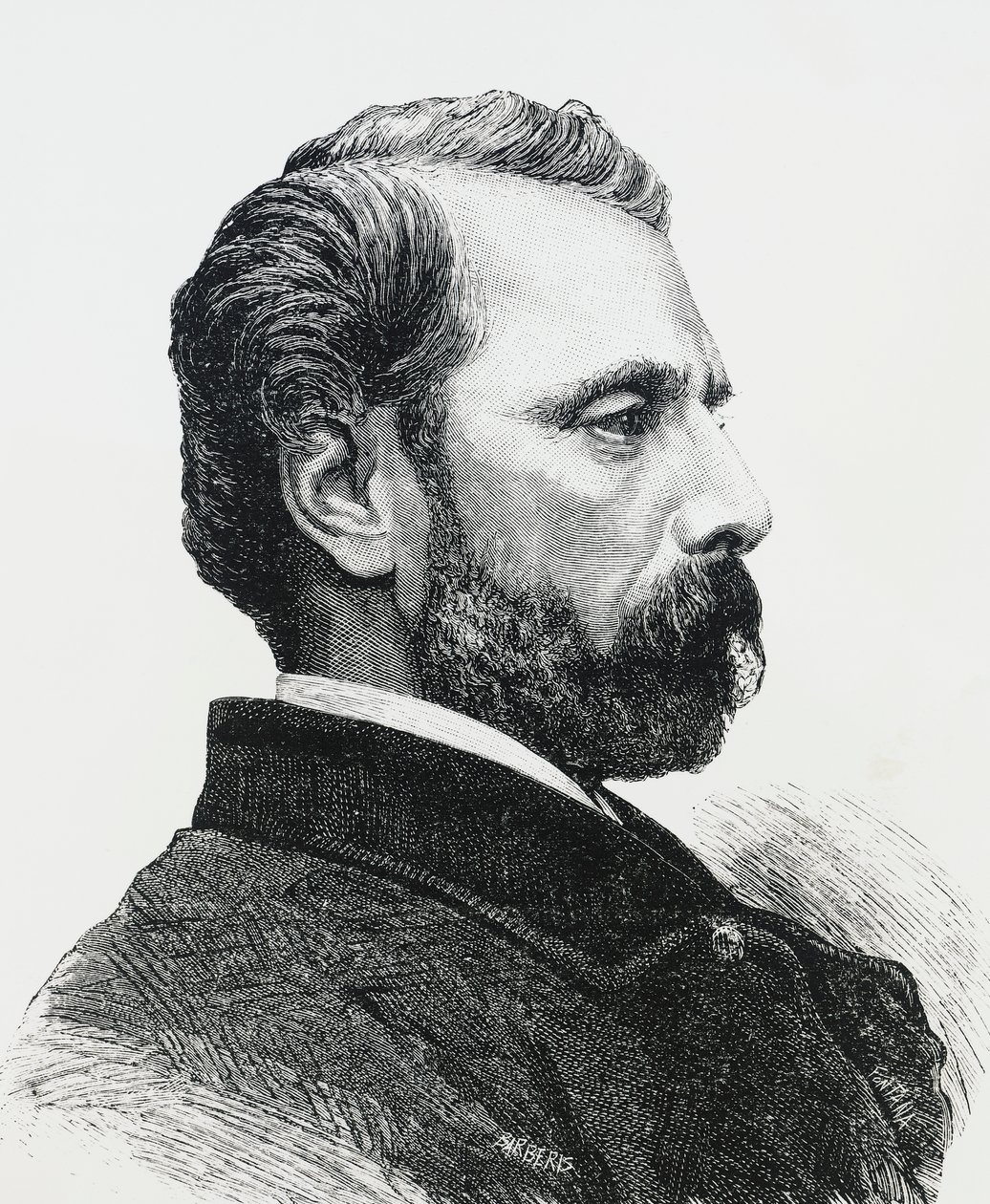 Portrait of Agostino Bertani (1812-1886) in 1860, Italian physician and patriot, engraving بواسطة جي بي وبراون جيه وروبوتام