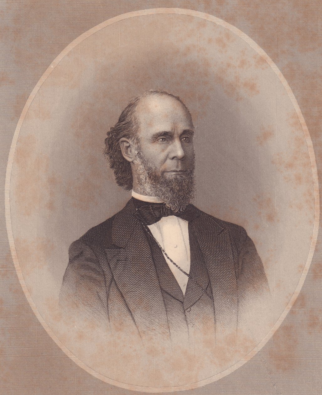 Portrait of American Methodist clergyman Daniel P Kindle, engraving by W Wellstood from ladies