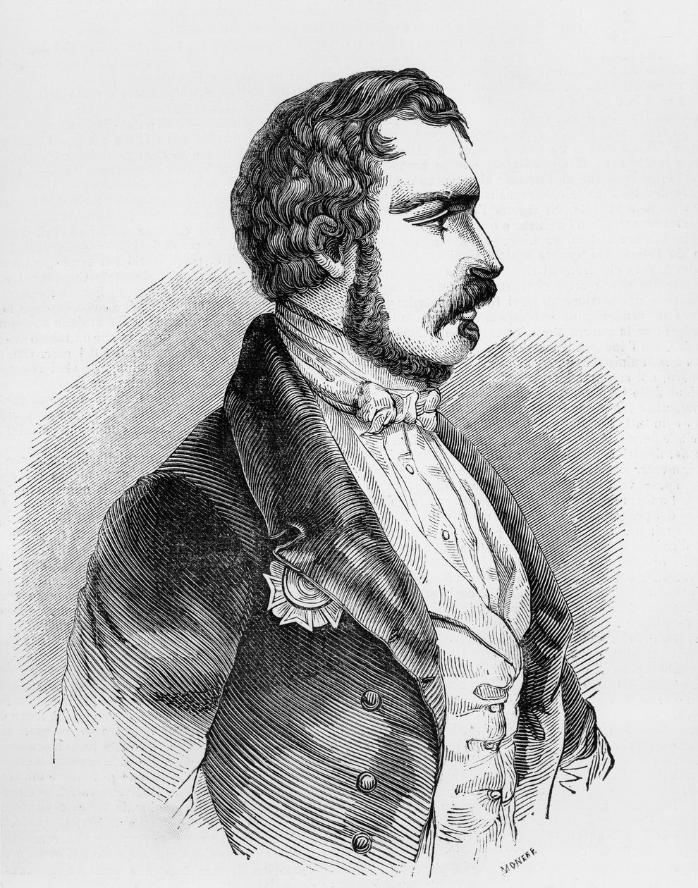Portrait of Charles-Louis Napoleon Bonaparte, or Napoleon III (1808-1873), President of French Second Republic from 1848 to 1852, and Emperor of Second French Empire from 1852 to 1870, engraving بواسطة جي بي وبراون جيه وروبوتام