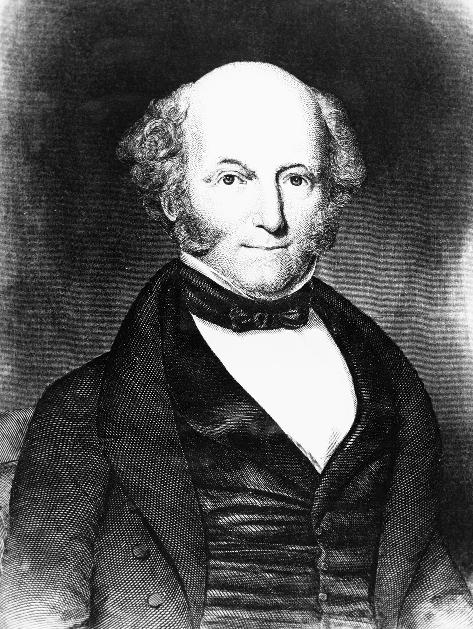 Portrait of Martin Van Buren (1782-1862), American lawyer and politician who served as 8th President of United States from 1837 to 1841, engraving بواسطة جي بي وبراون جيه وروبوتام