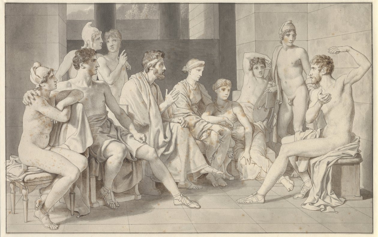 Odysseus hos Alkinoos beretter om sit liv بواسطة كريستوفر فيلهلم إكرسبيرج