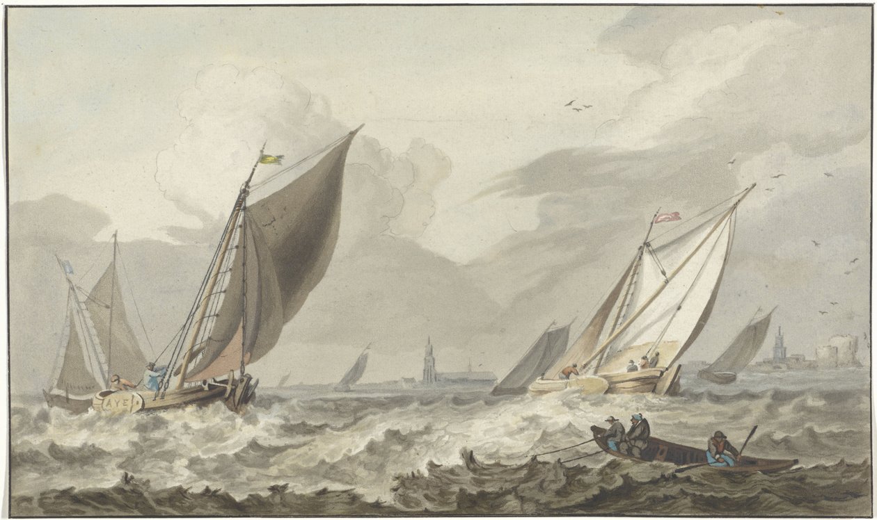 Zuiderzee مع Medemblik في المستقبل القريب بواسطة ديتريش (طابعة)