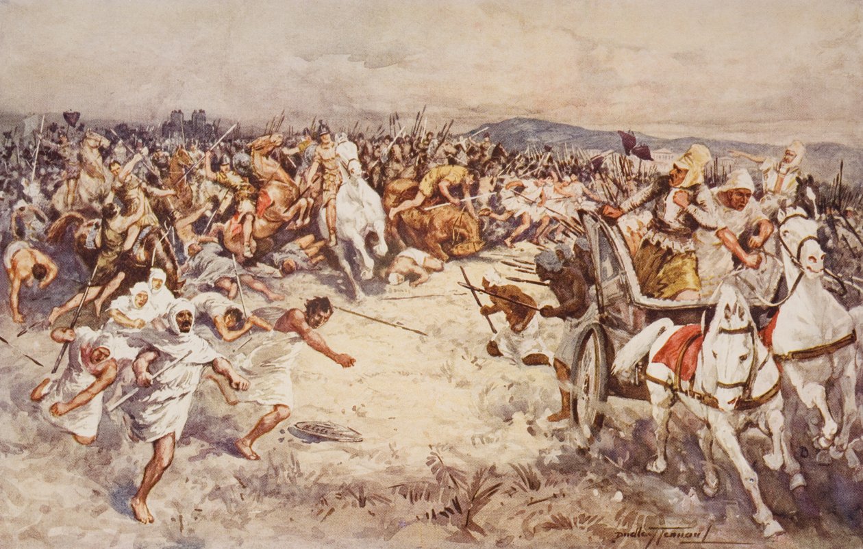 The Battle of Issus ، رسم توضيحي من `` The Outline of History 