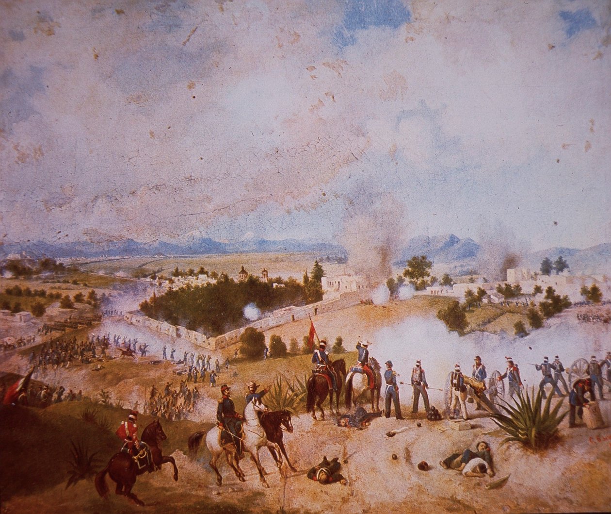 Mexican-American War (1846-48), Battle of Molino del Rey, US troops attacking بواسطة C. Escalante