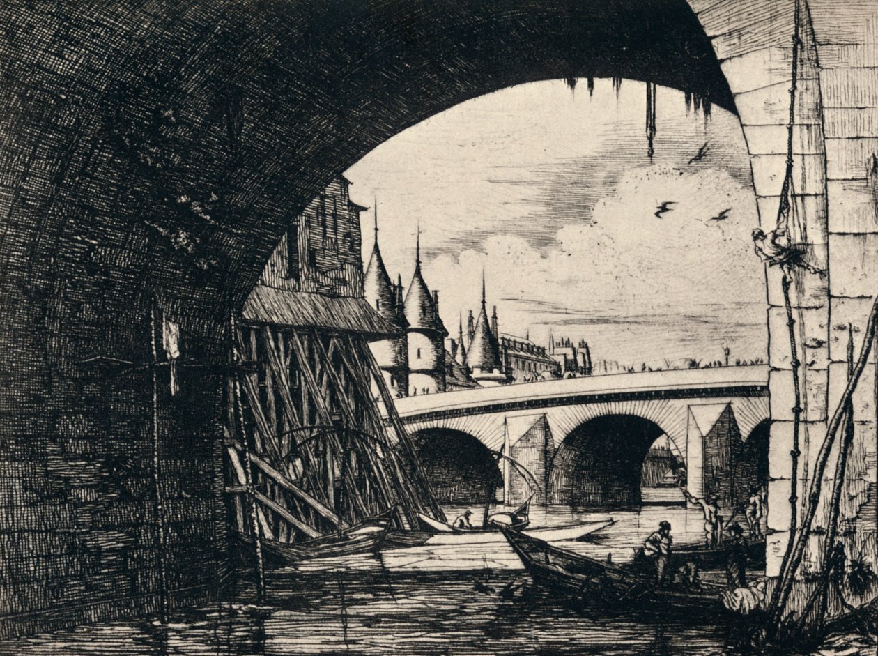 قوس جسر نوتردام ، 1915 بواسطة CH Meryon
