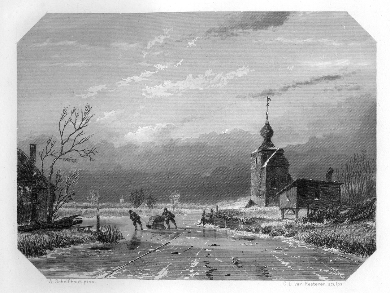 شتاء 1740 ، هولندا ، c1870 بواسطة دومينيكو ديل باربيير