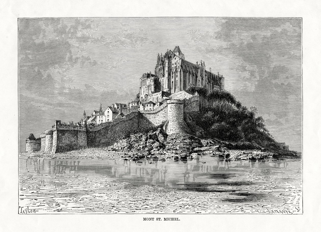 مونت سانت ميشيل ، نورماندي ، فرنسا ، 1879 بواسطة C. Laplante