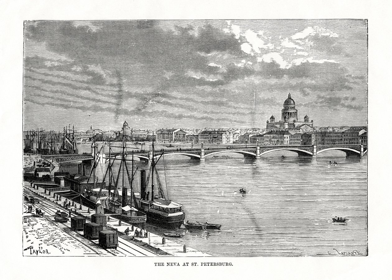 نهر نيفا ، سان بطرسبرج ، 1879 بواسطة C. Laplante
