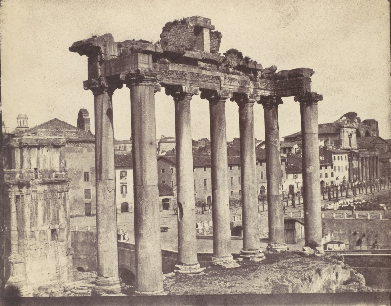 معبد كونكورد ، روما ، 1850. بواسطة كالفرت جونز