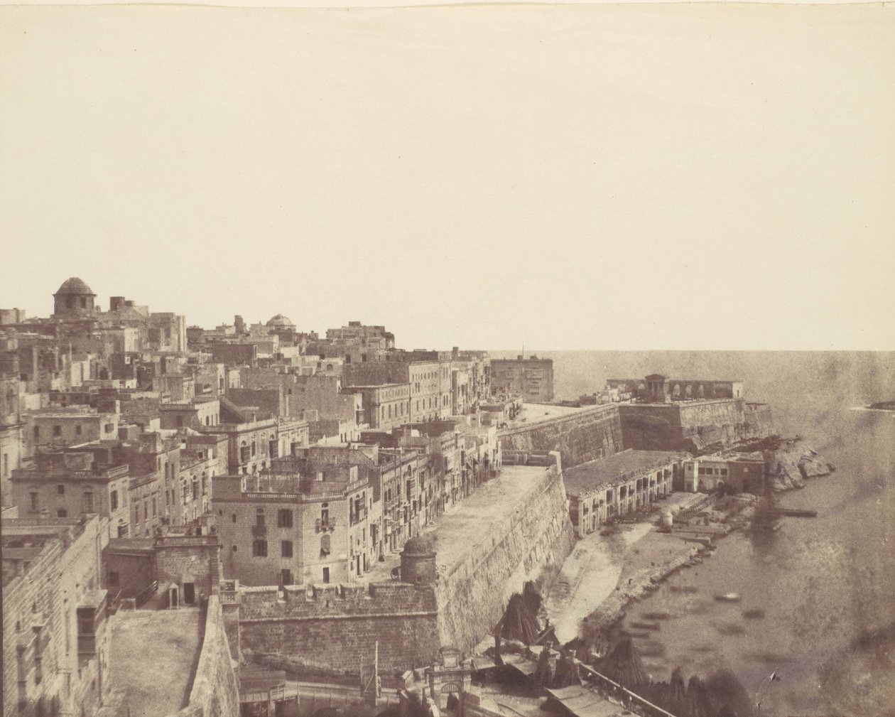 المرفأ في فاليتا ، مالطا ، 1850. بواسطة كالفرت جونز
