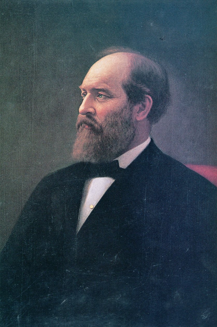 James A. Garfield (1831-81) (oil on canvas) بواسطة كالفين كيرتس