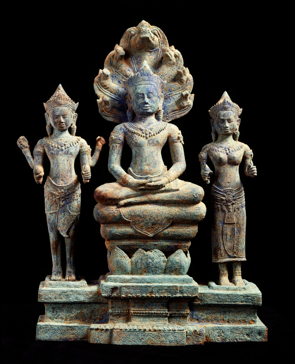 Bhudda و Avalokitesvaras بواسطة المدرسة الكمبودية