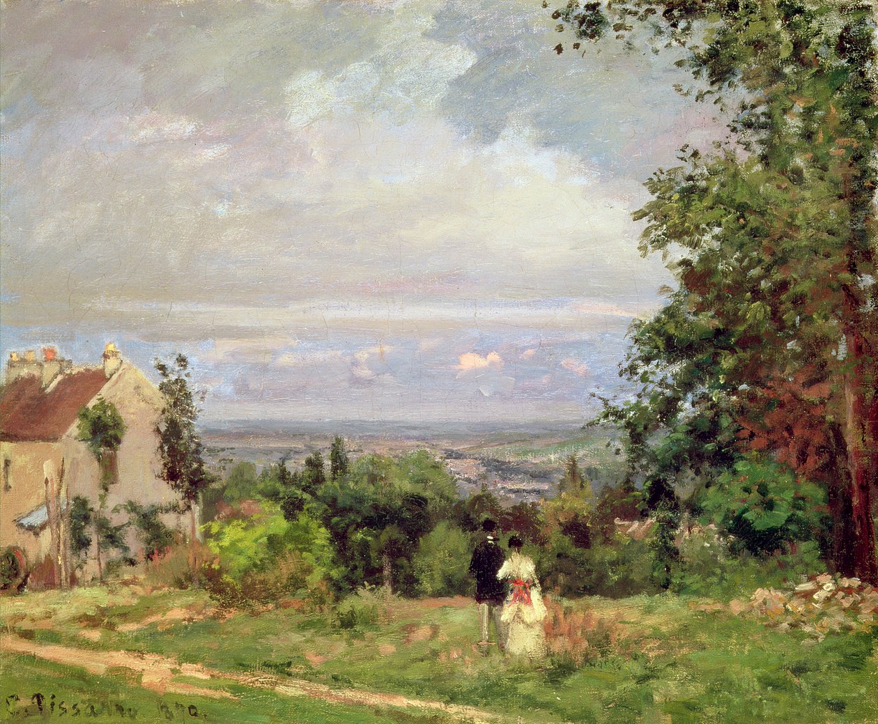 Louveciennes ، 1870 بواسطة كميل يعقوب بيسارو
