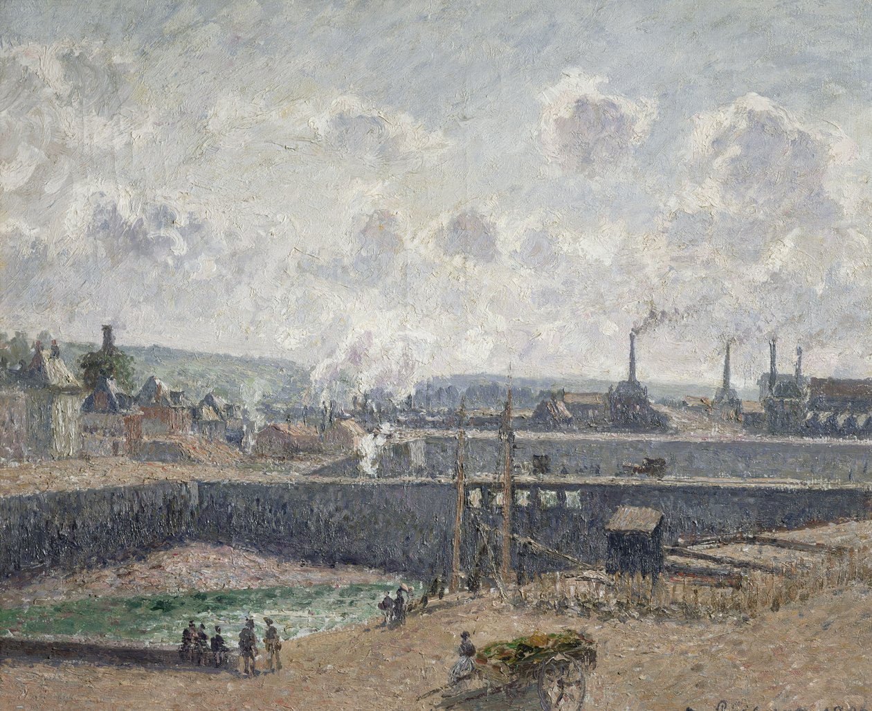 انخفاض المد في Duquesne Docks ، Dieppe ، 1902 بواسطة كميل يعقوب بيسارو