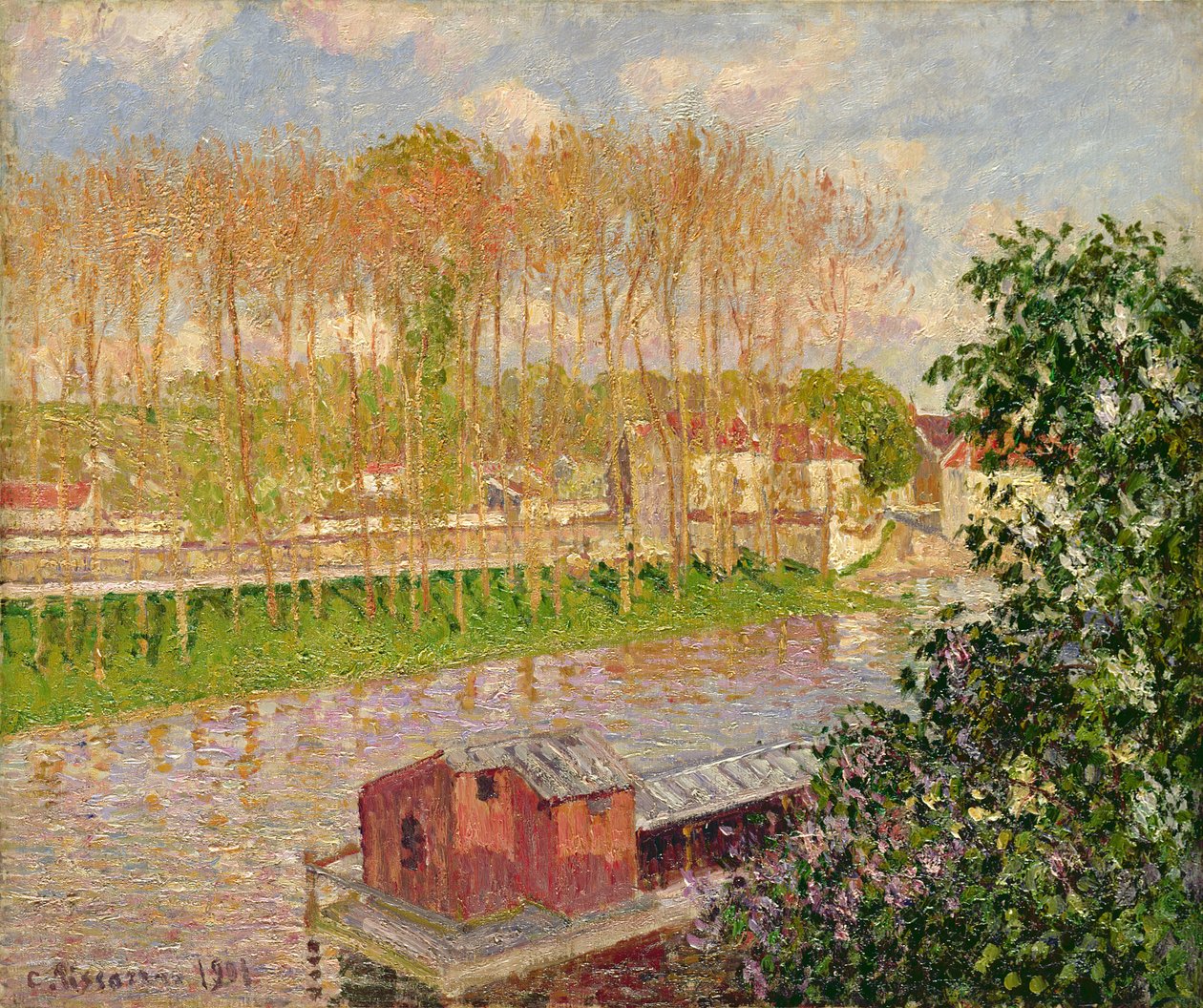 غروب الشمس في Moret-sur-Loing ، 1901 بواسطة كميل يعقوب بيسارو