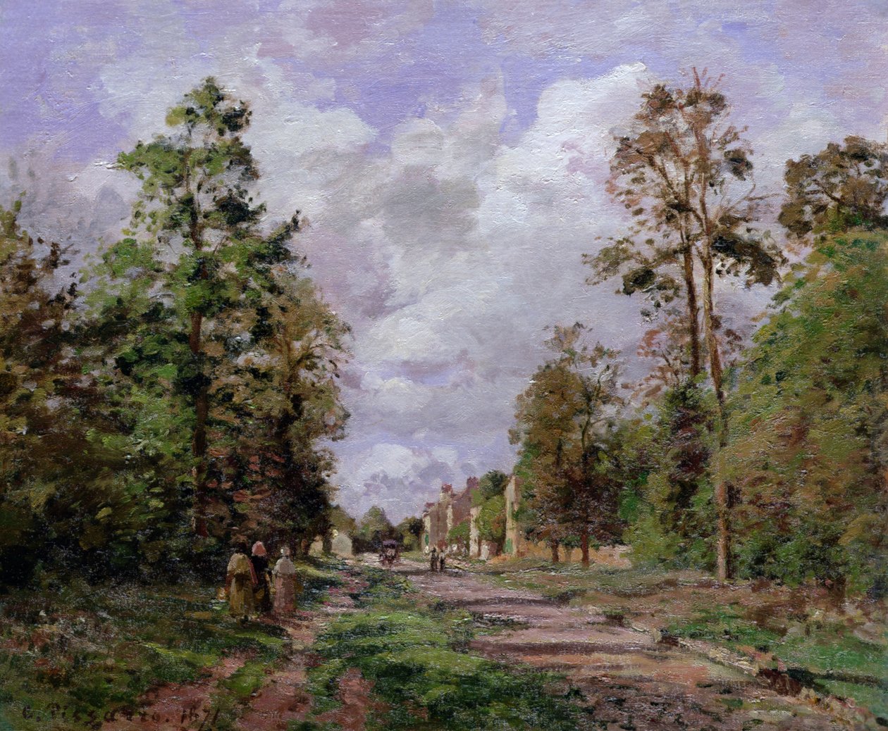 الطريق إلى Louveciennes على حافة الغابة ، 1871 بواسطة كميل يعقوب بيسارو
