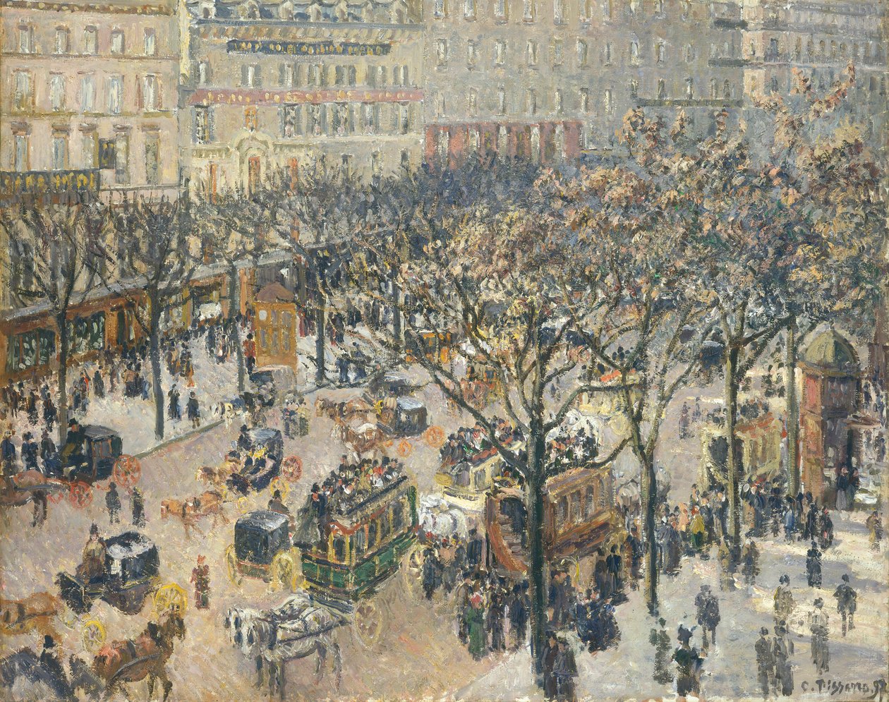 Boulevard des Italiens ، صباحًا ، ضوء الشمس ، 1897 بواسطة كميل يعقوب بيسارو