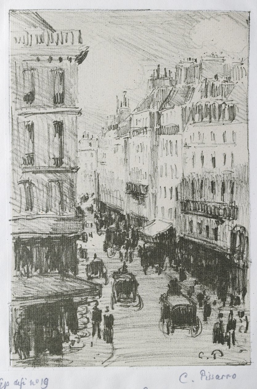 شارع سانت لازار ، باريس ، 1897 (الطباعة الحجرية على الزنك) بواسطة كميل يعقوب بيسارو