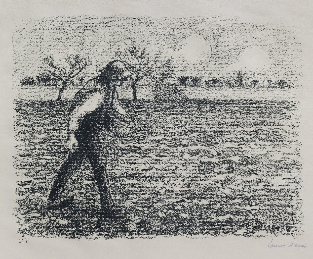 زور ، 1896 (طباعة حجرية على الزنك) بواسطة كميل يعقوب بيسارو
